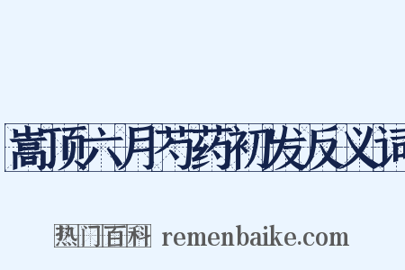 嵩顶六月芍药初发反义词是什么意思的图片